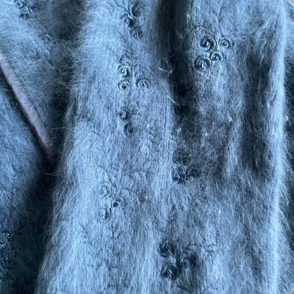 Angora Rabbit Hair Classiques Entier Vintage Cardigan - Picture 4 of 6